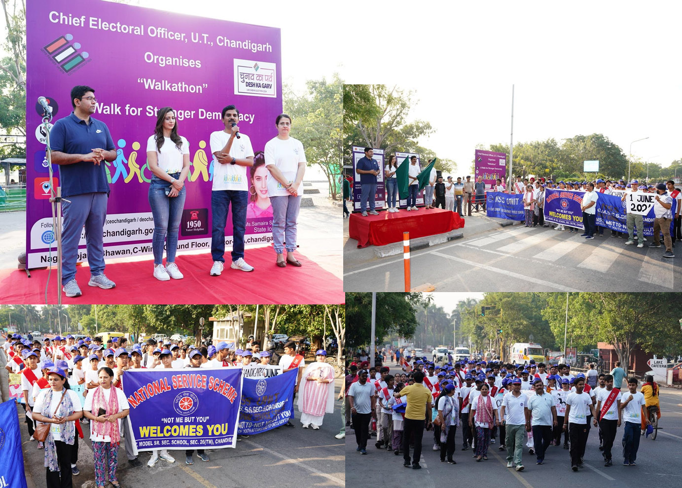 walkathon was organised on Saturday morning at Sukhna Lake by the Chief Electoral Officer, U.T. Chandigarh, under the Systematic Voters’ Education and Electoral Participation (SVEEP) Program